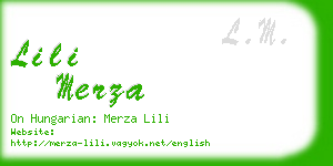 lili merza business card